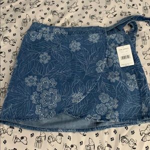 Free people Ann reed wrap print skirt